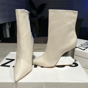 Schutz Asya Mirror Leather Bootie sz 7 - Brand New
